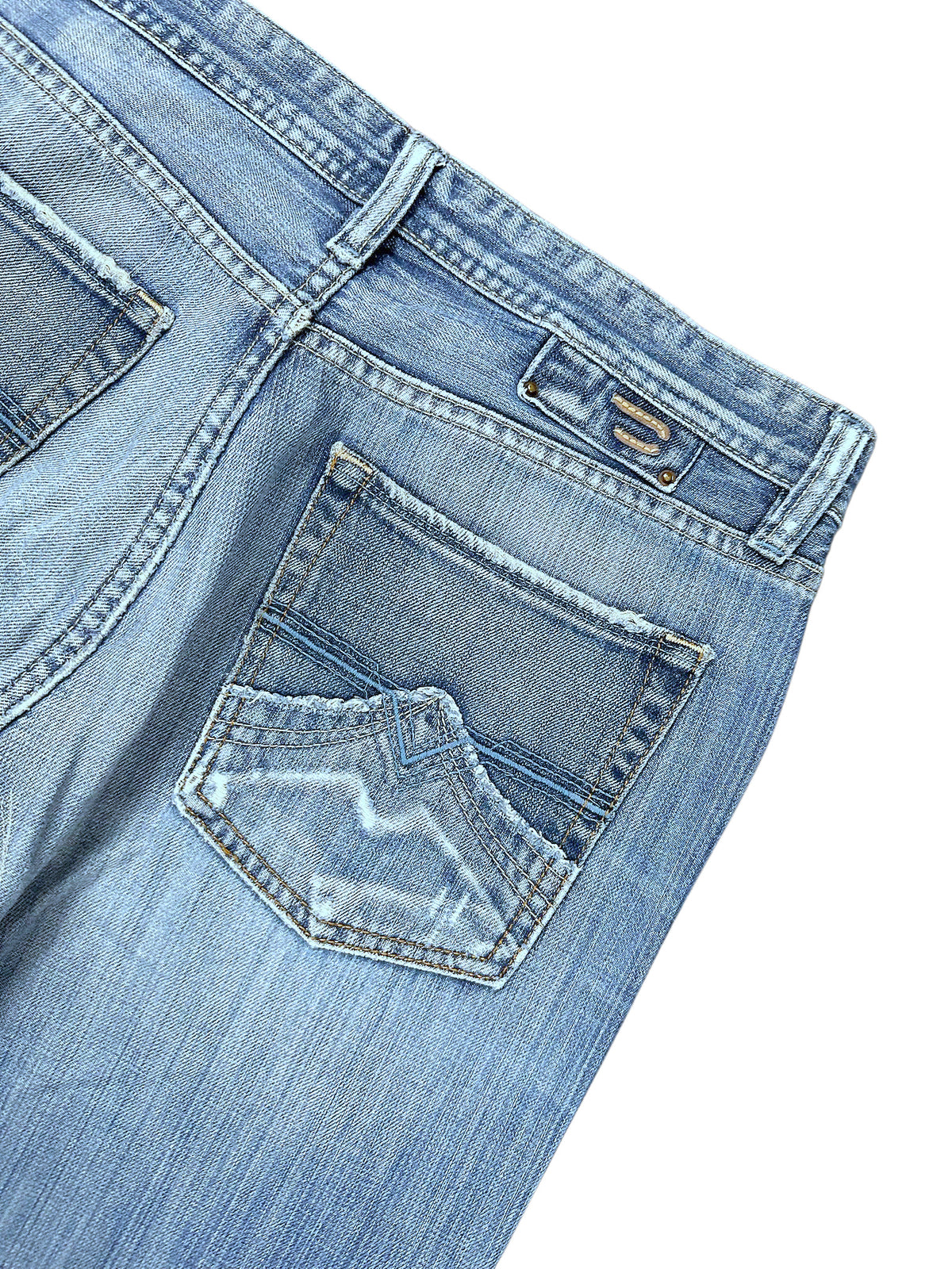 Vintage Diesel Y2K Flared Jeans (S) – Detailaufnahme 4