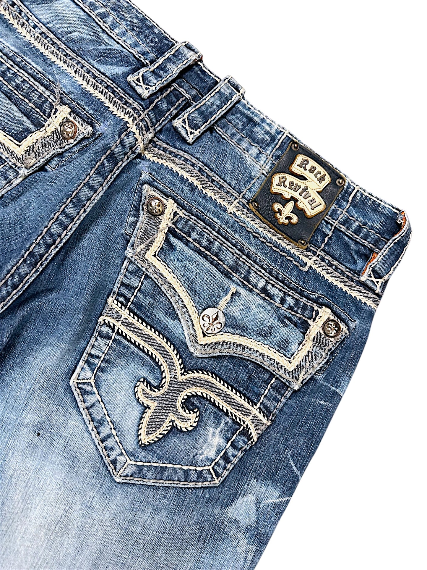 Vintage Rock Revival Y2K Baggy Jeans (L)