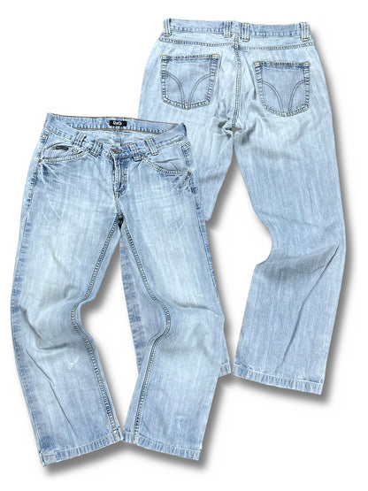 Vintage Dolce & Gabbana Straight Leg Jeans (S) – Vorder- und Rückansicht