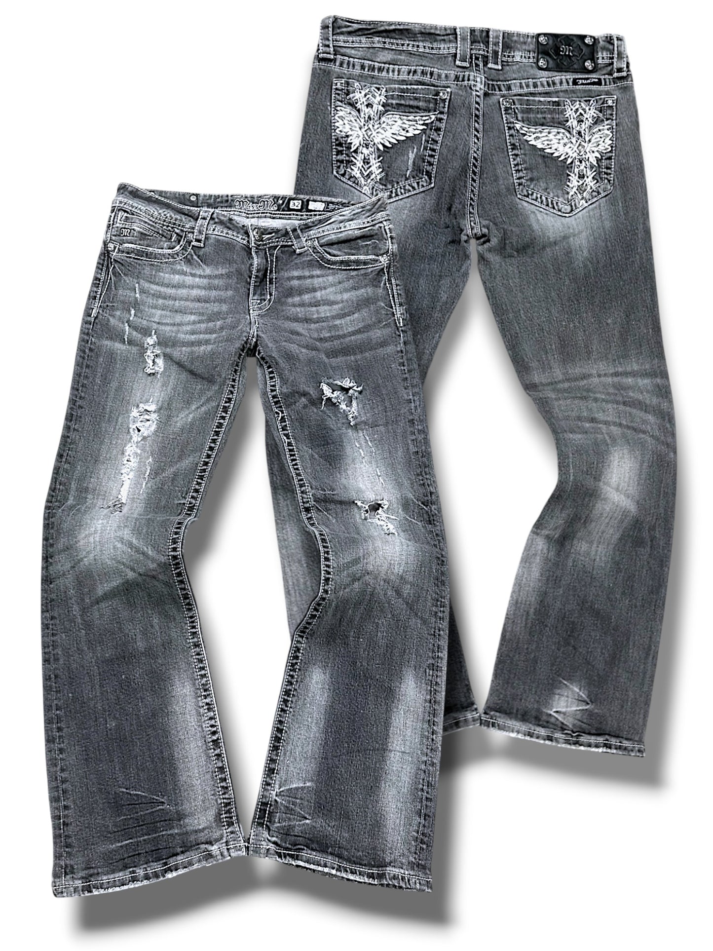 Vintage Miss Me Y2K Bootcut Damenjeans (M)