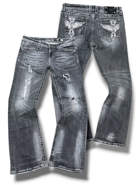 Vintage Miss Me Y2K Bootcut Damenjeans (M)