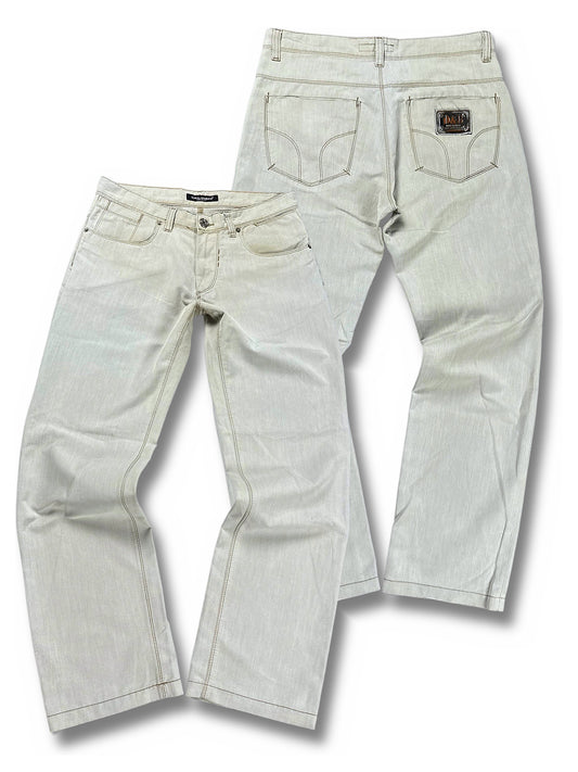 Vintage Dolce & Gabbana Baggy 5-Pocket Hose (M) – Vorder- und Rückansicht