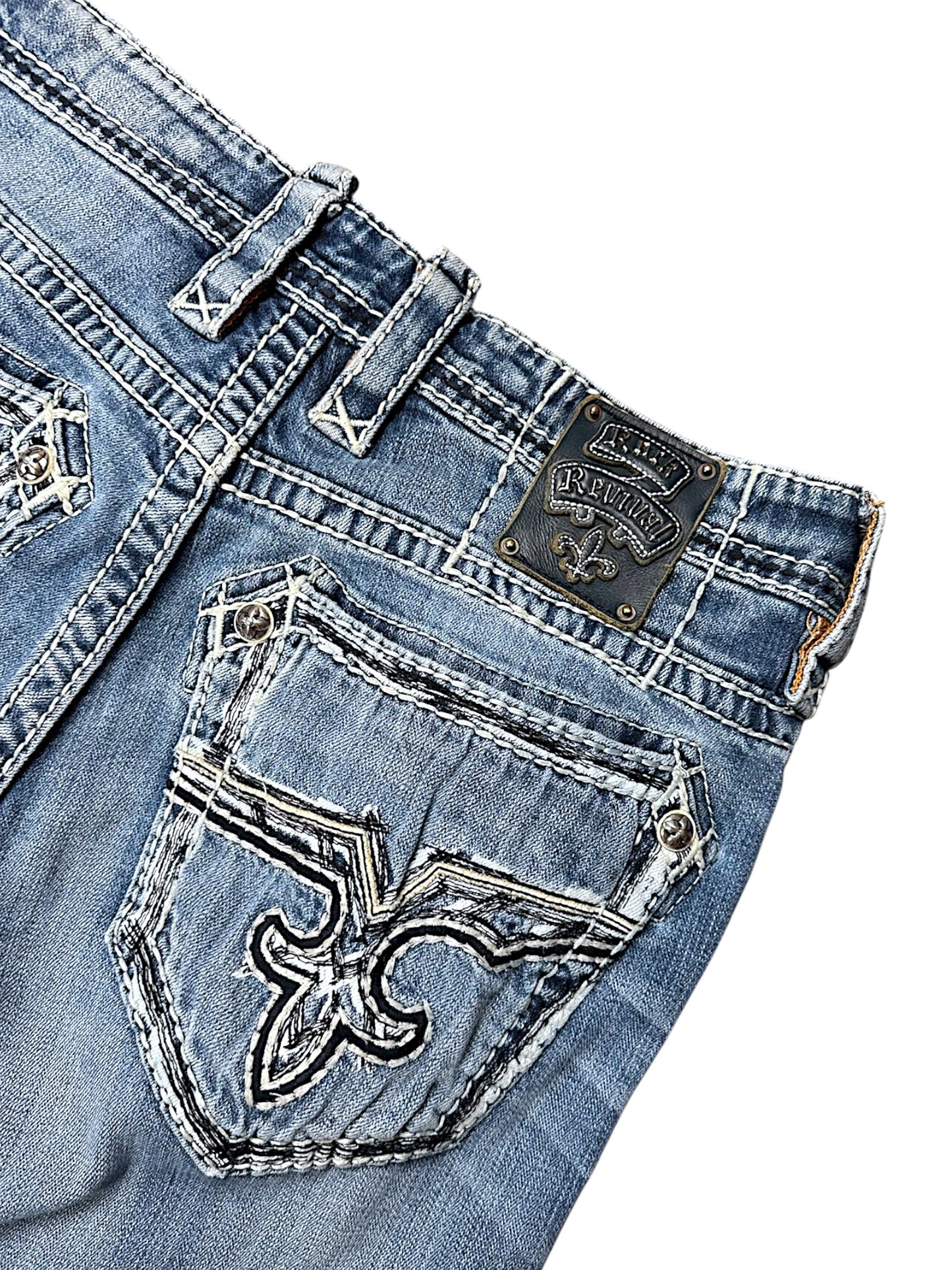 Vintage Rock Revival Straight Leg Jeans (M)