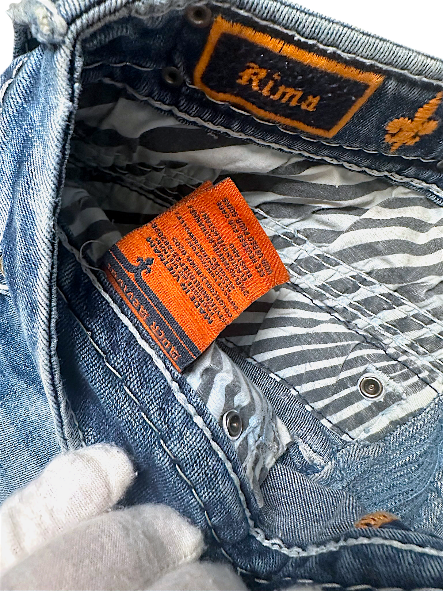 Vintage Rock Revival Y2K Low Waist Bootcut / Flared Damenjeans (S)