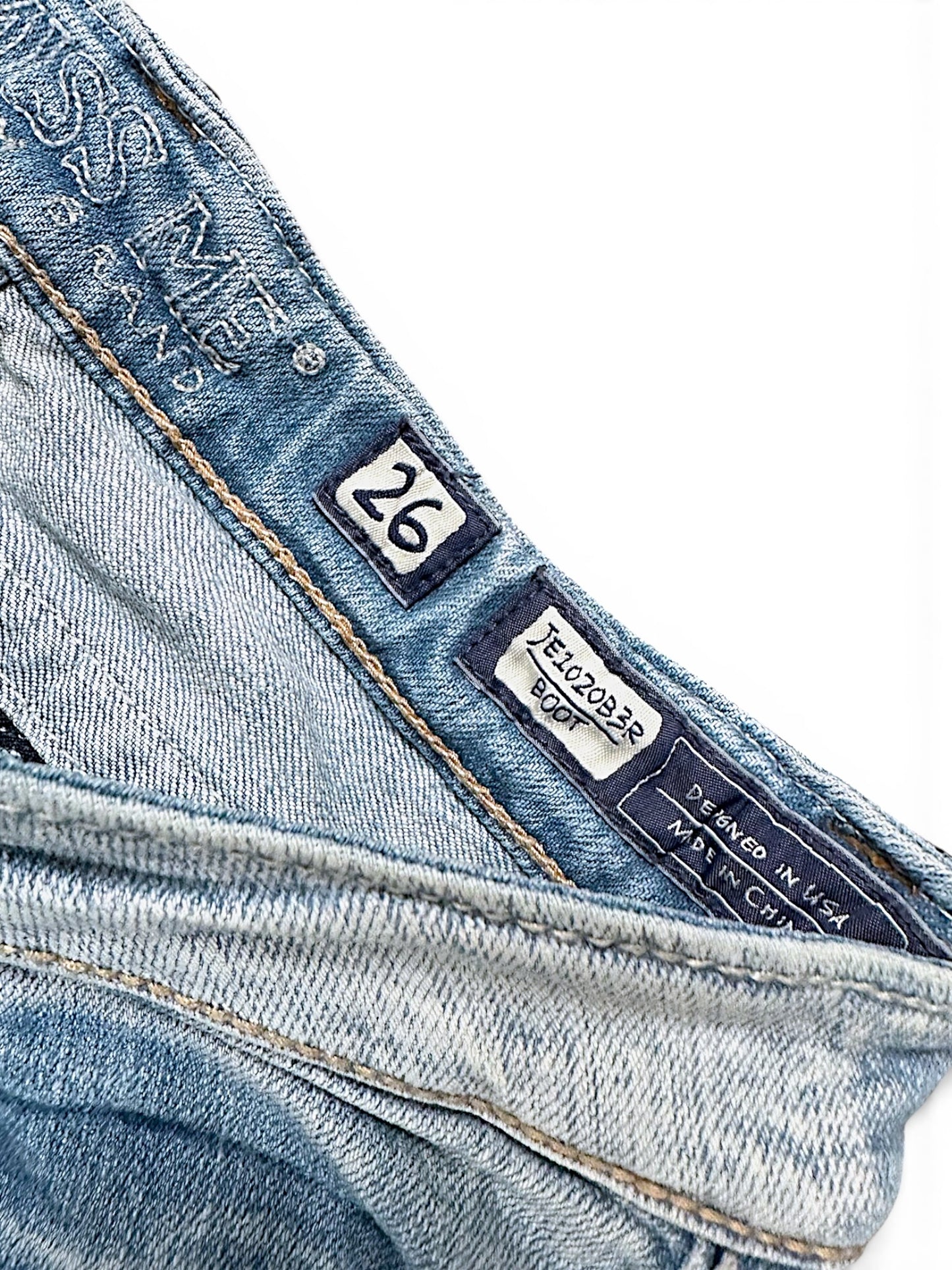 Vintage Miss Me Y2K Low Waist Bootcut Damenjeans (S)