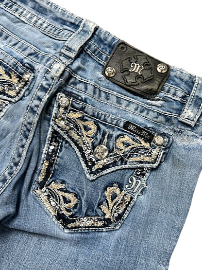 Vintage Miss Me Y2K Low Waist Bootcut / Flared Damenjeans (M)