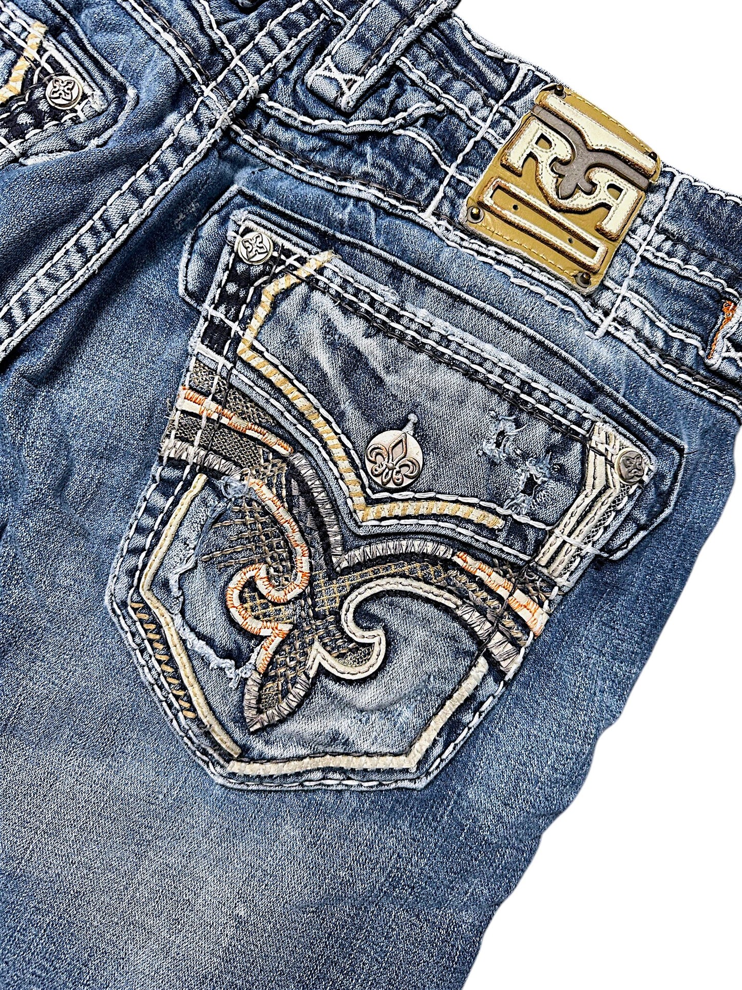 Vintage Rock Revival Y2K Baggy Jeans (S)