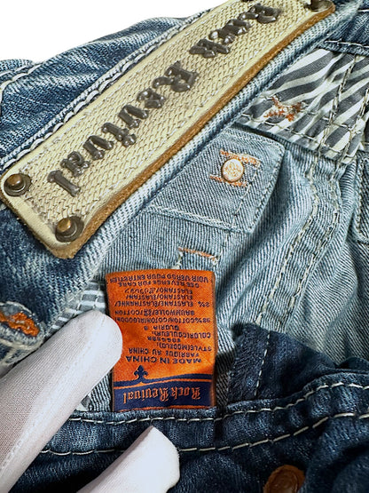 Vintage Rock Revival y2k low waist Bootcut Damenjeans (S)