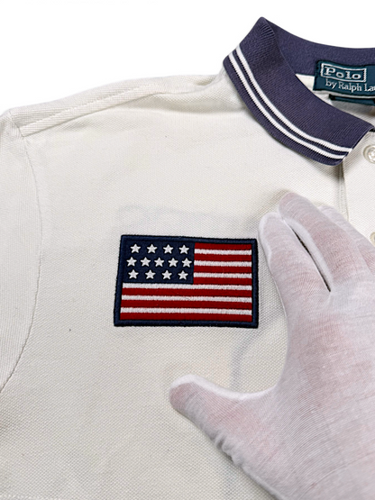 Vintage Ralph Lauren Y2K „USA“ Flag Polo (L)
