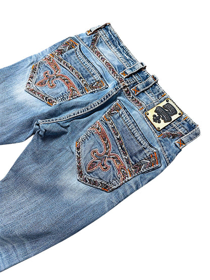 Vintage Rock Revival Y2K Straight Leg Jeans (S)