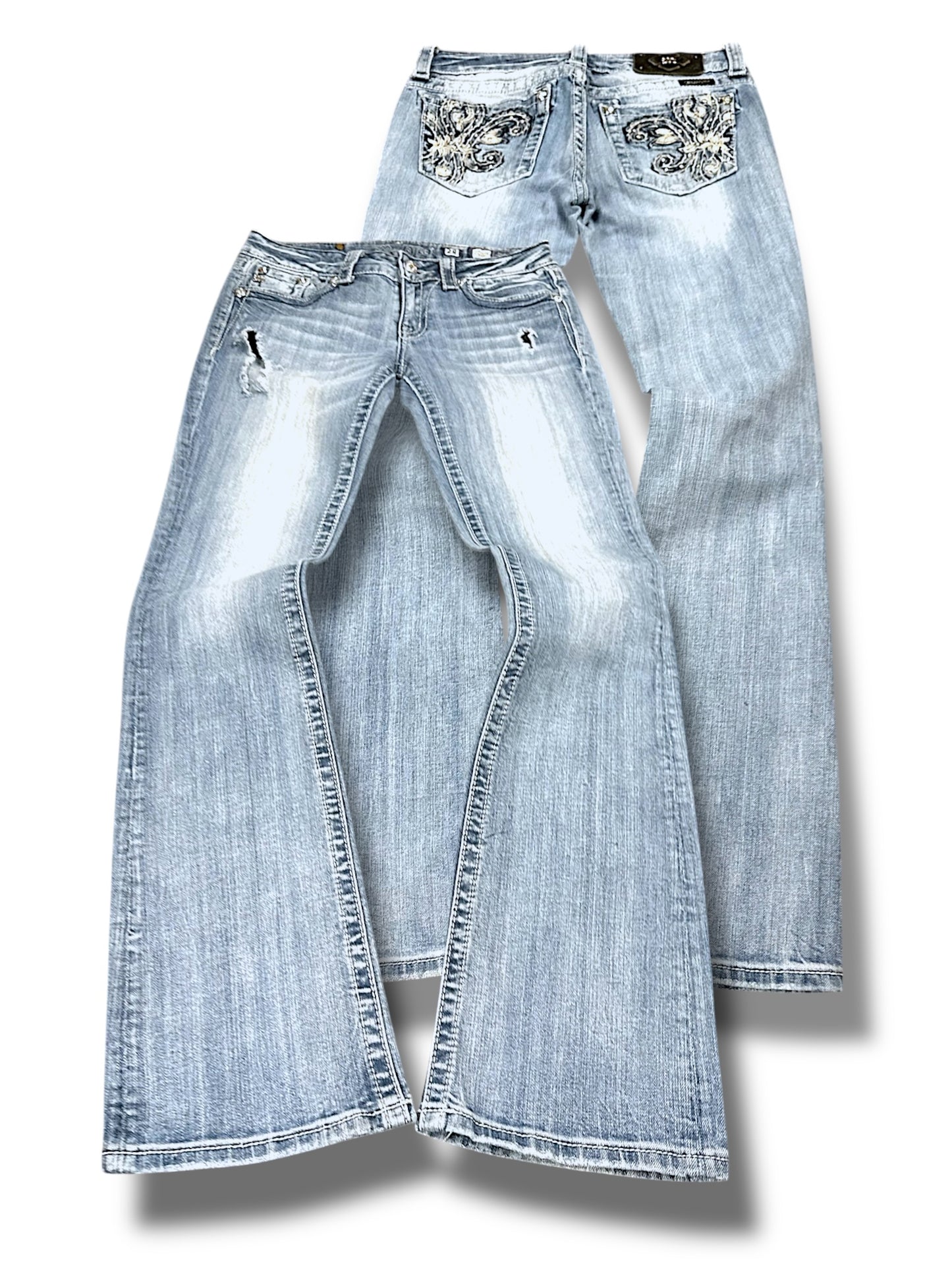 Vintage Miss Me Y2K Low Waist Bootcut / Flared Damenjeans (M)