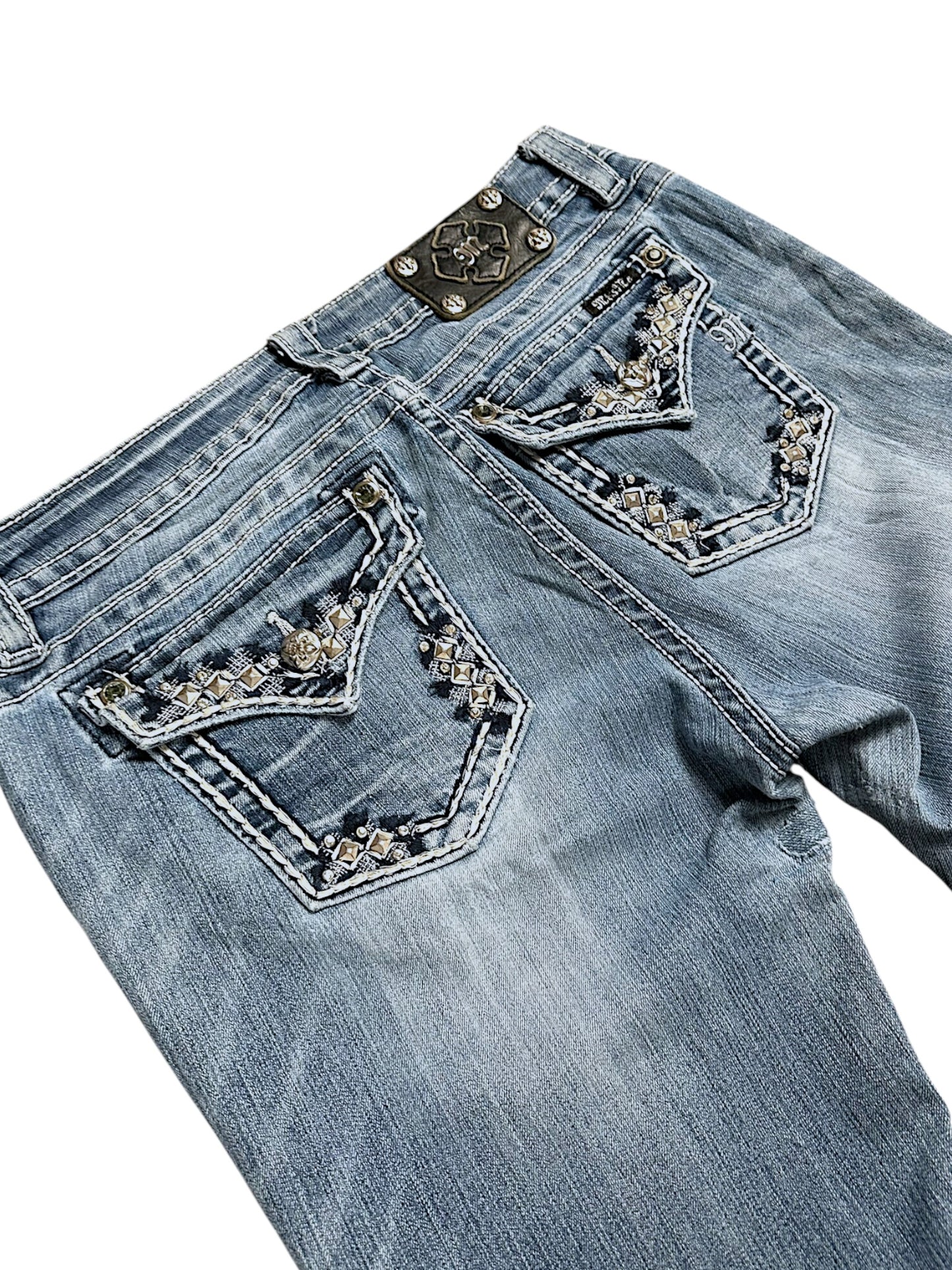 Vintage Miss Me Y2K Low Waist Bootcut / Flared Damenjeans (L)