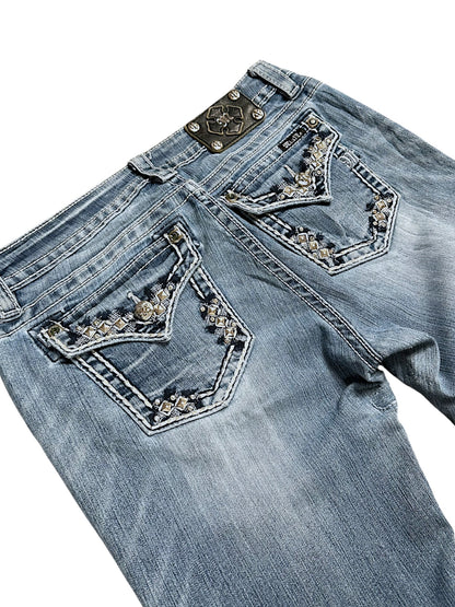 Vintage Miss Me Y2K Low Waist Bootcut / Flared Damenjeans (L)