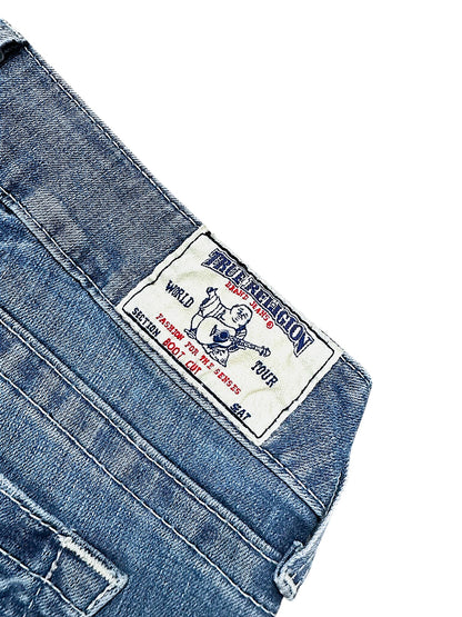 Vintage True Religion Y2K Low Waist Bootcut / Flared Damenjeans (L)