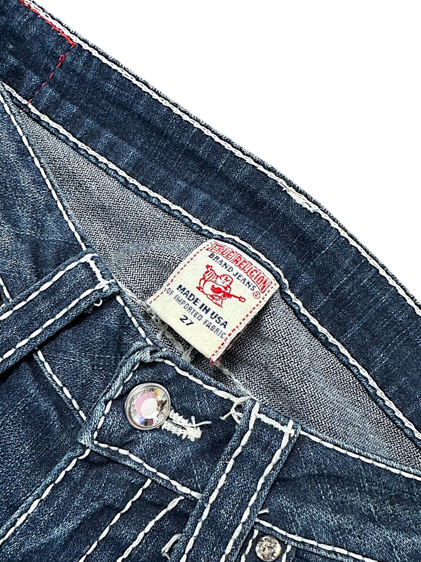 Vintage True Religion Y2K Low Waist Bootcut / Flared Damenjeans ( )