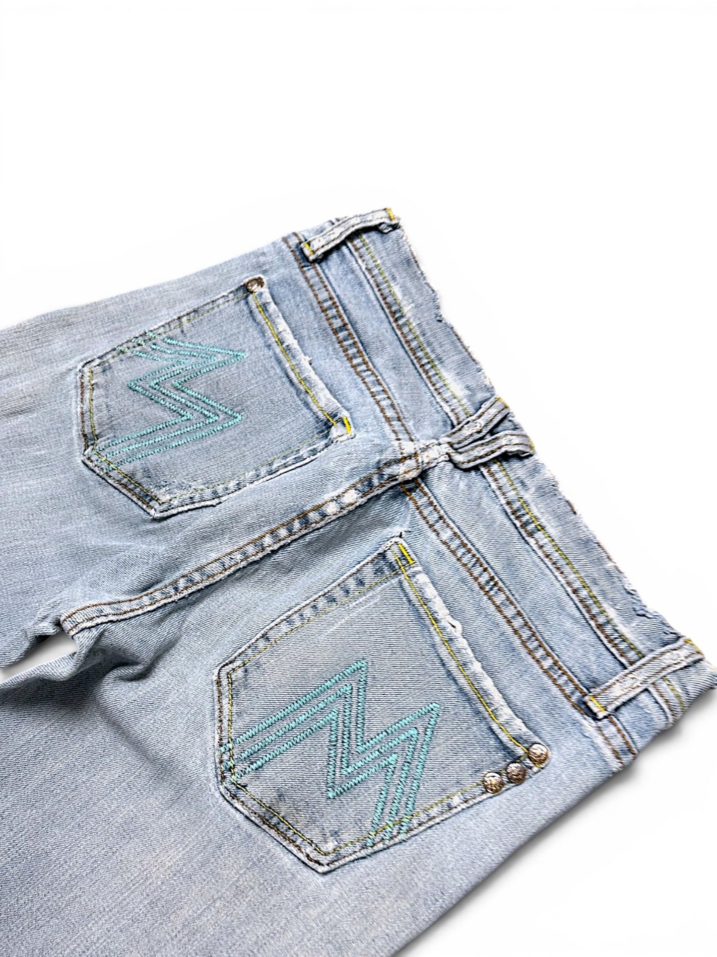 Vintage Miss Me Y2K Low Waist Bootcut Damenjeans (L)