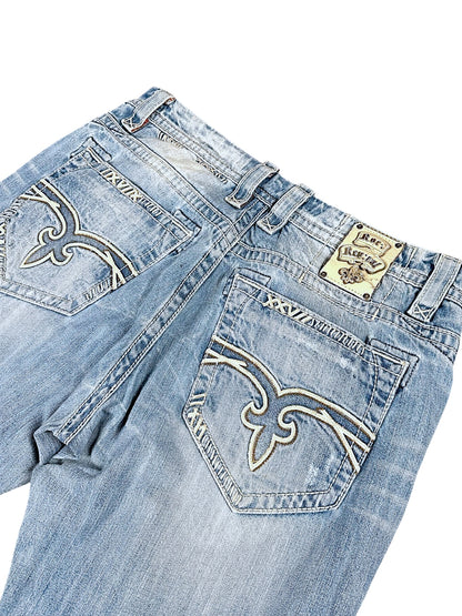 Vintage Rock Revival Y2K Baggy Jeans (L)