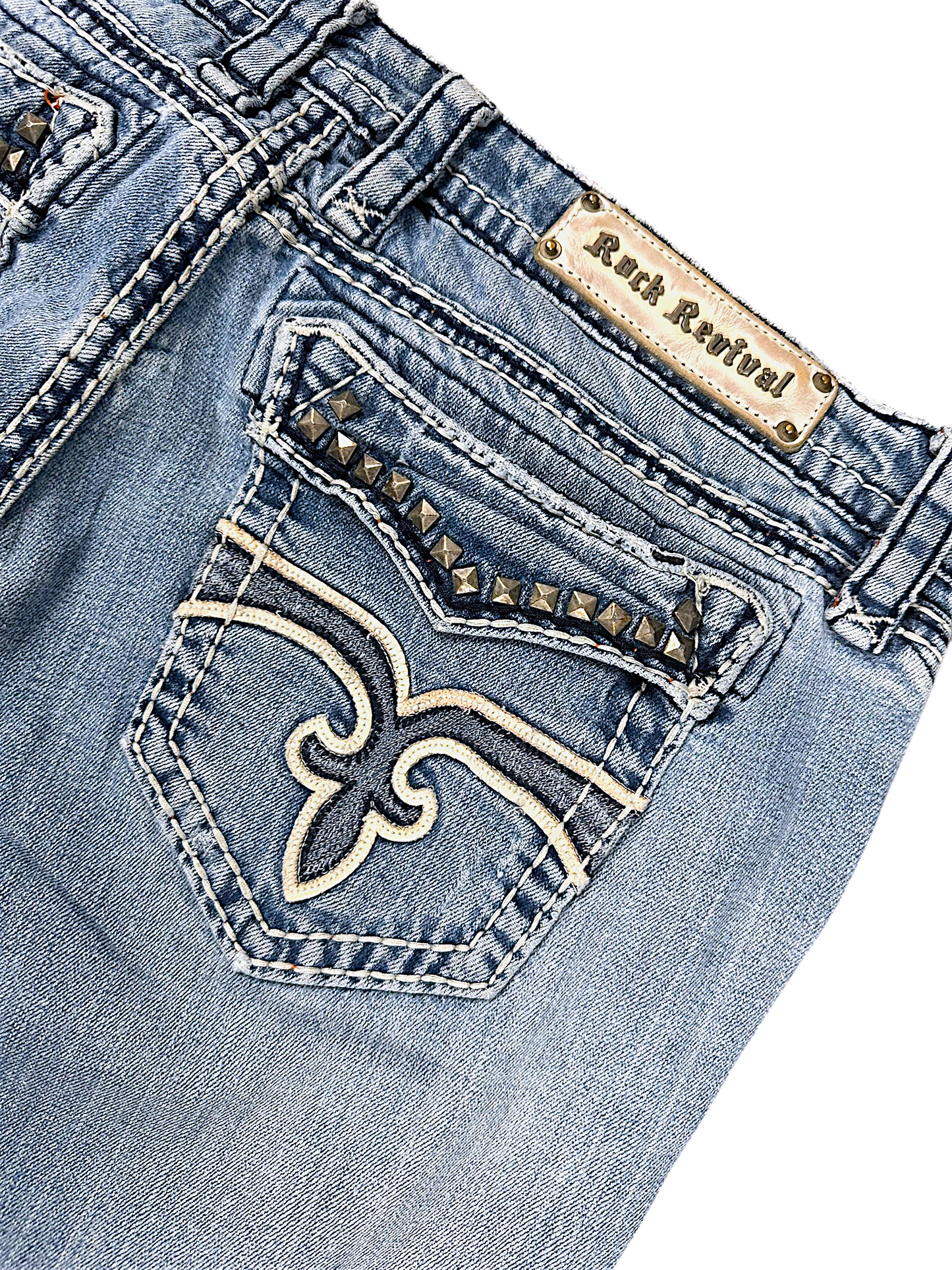 Vintage Rock Revival Y2K Straight Leg Jeans (XL)
