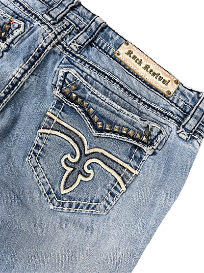 Vintage Rock Revival Y2K Straight Leg Jeans (XL)