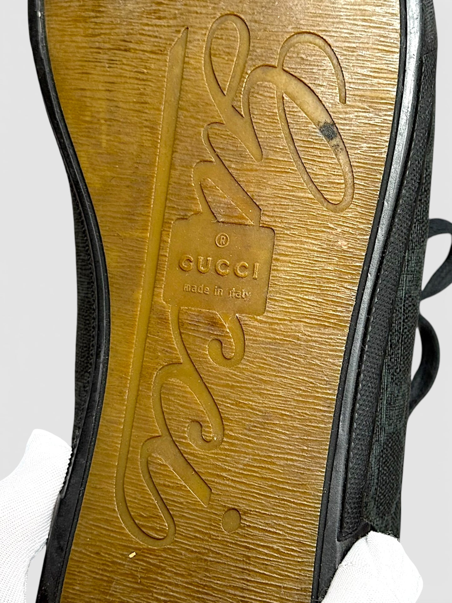 Vintage Gucci Canvas Low-Top Schuhe (42)