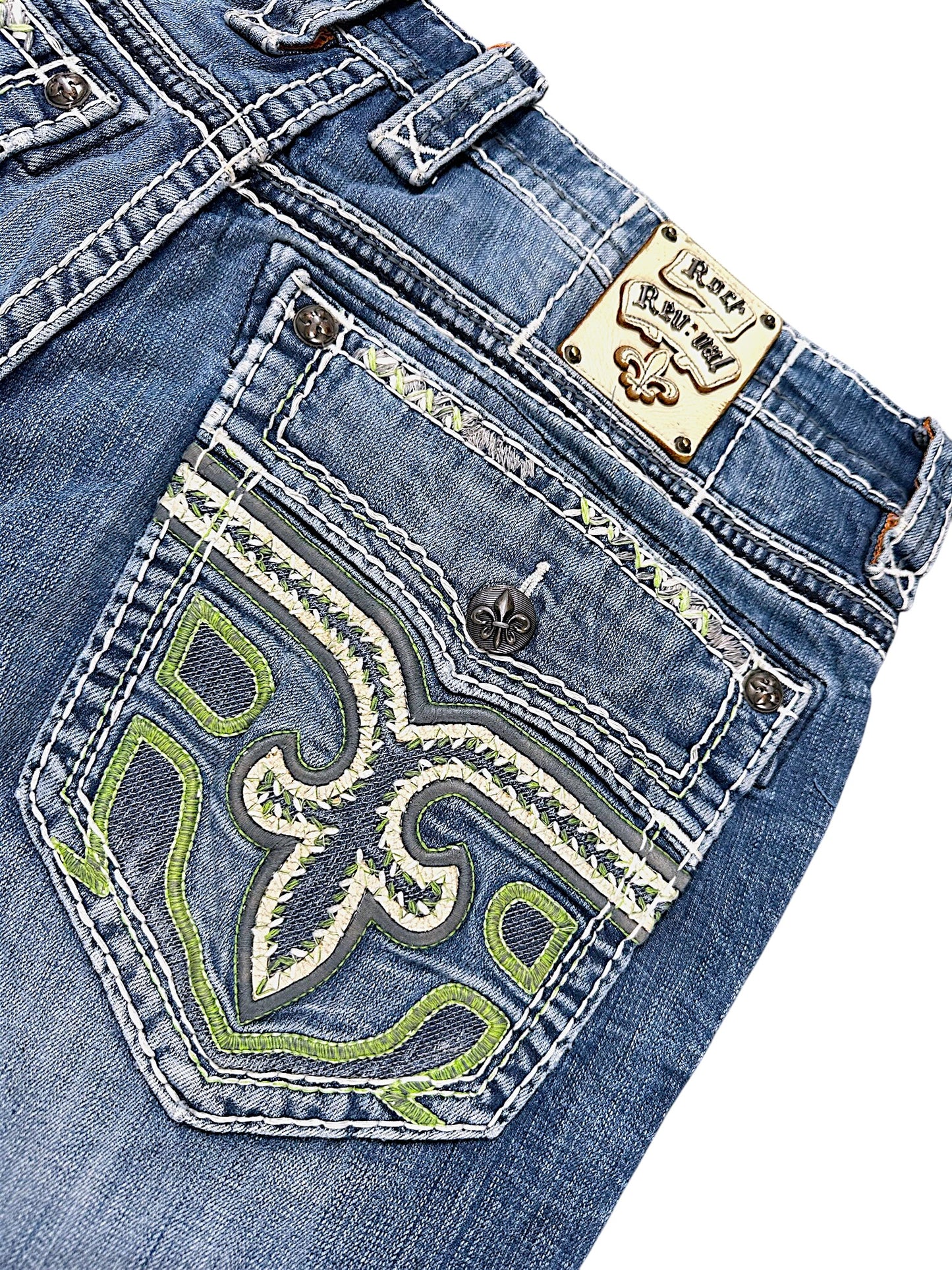 Vintage Rock Revival Y2K Baggy Jeans (L)