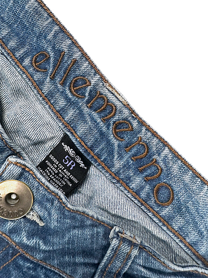 Vintage Embroidery Y2K Low Waist Bootcut / Flared Damenjeans (S)