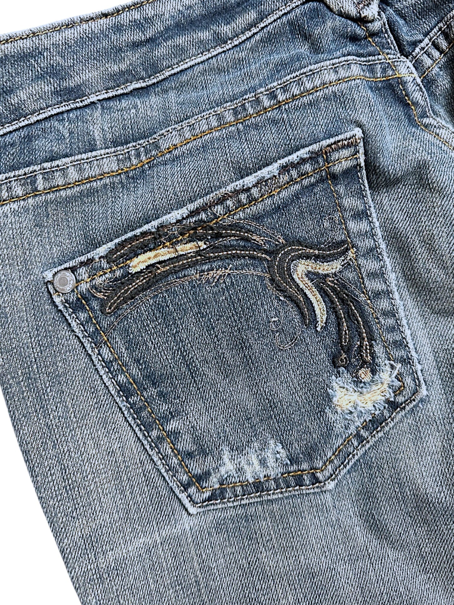 Vintage Miss Me Y2K Low Waist Bootcut / Flared Damenjeans (S)