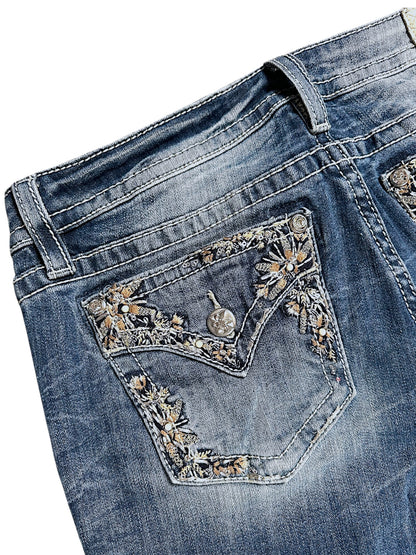 Vintage Miss Me Y2K Low Waist Bootcut / Flared Damenjeans (L)