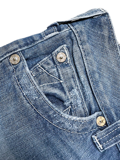 Vintage True Religion Y2K Low Waist Bootcut / Flared Damenjeans (L)