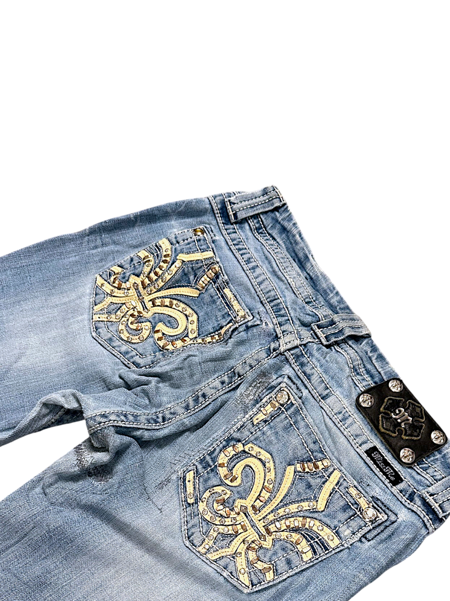 Vintage Miss Me Y2K Low Waist Bootcut / Flared Damenjeans (XL)