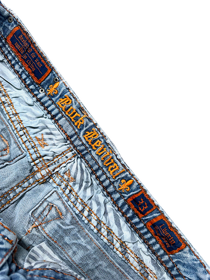 Vintage Rock Revival Y2K Straight Leg Jeans (XL)