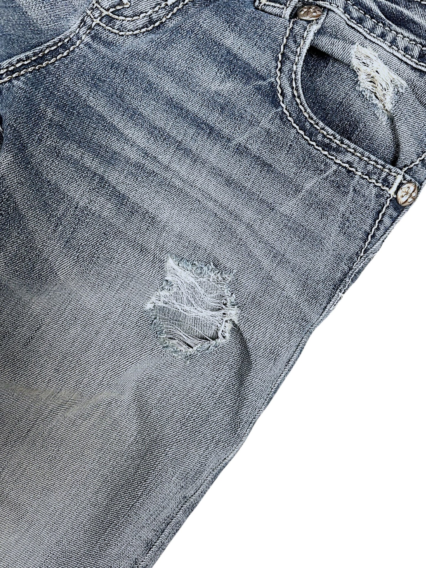 Vintage Miss Me Y2K Low Waist Bootcut Damenjeans (M)