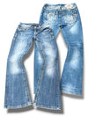 Vintage Miss Me Y2K Low Waist Bootcut Damenjeans (XS)