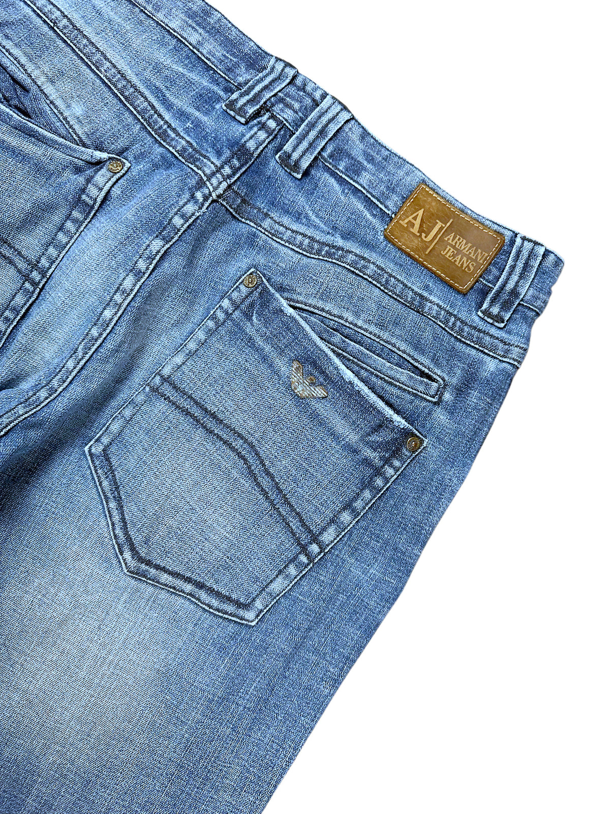 Vintage Armani Straight Leg Jeans (M) – Detailaufnahme 3