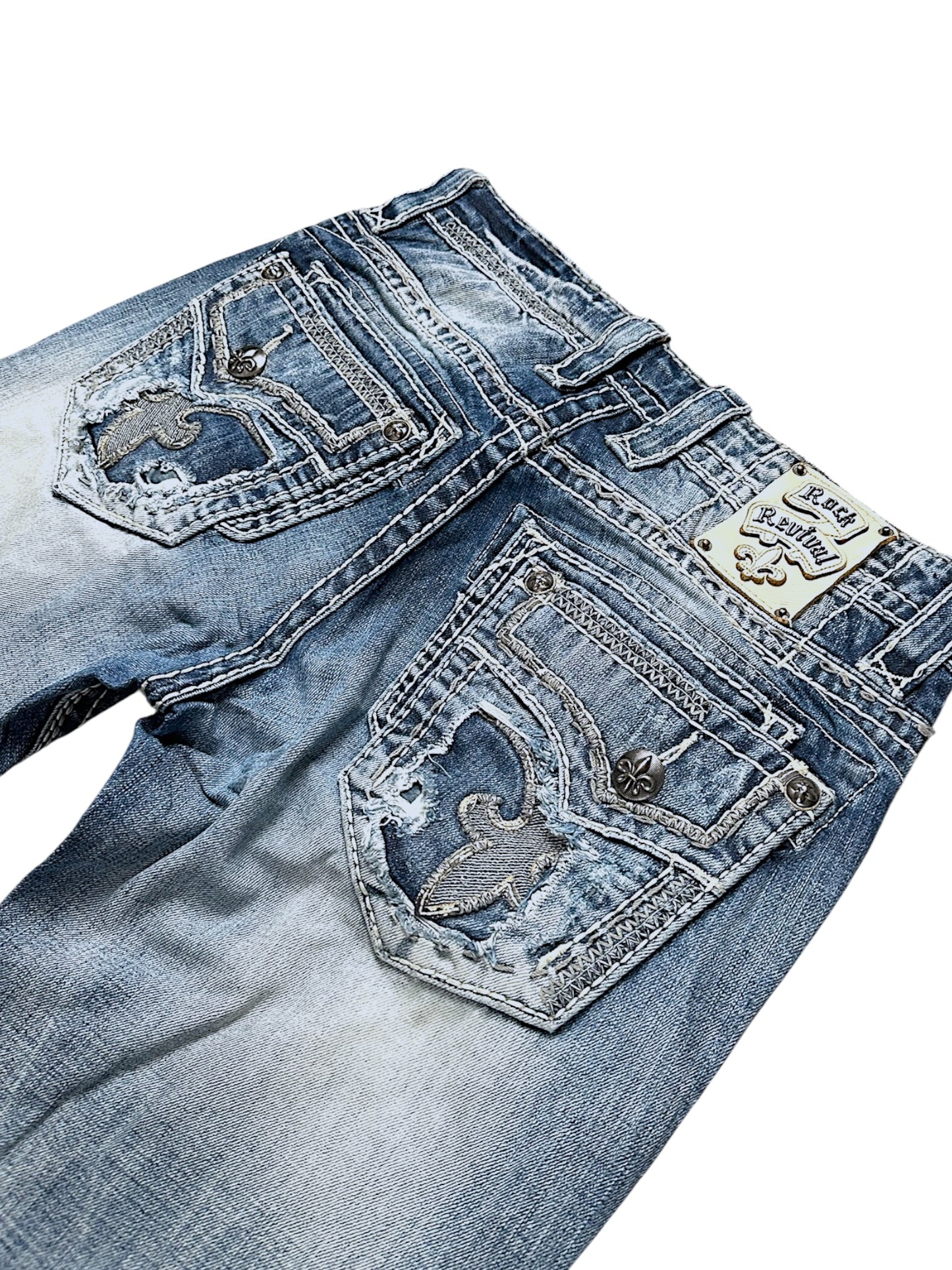 Vintage Y2K Rock Revival Baggy Jeans (M)