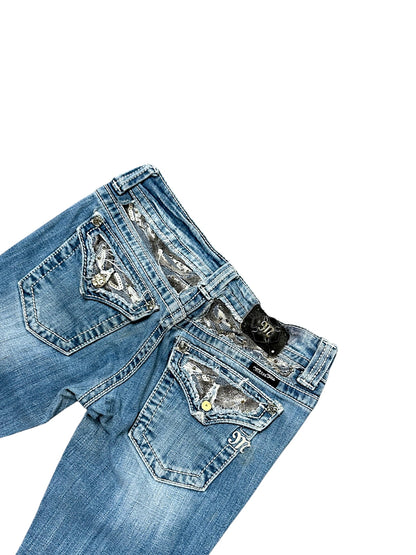 Vintage Miss Me Y2K Low Waist Bootcut / Flared Damenjeans (S)