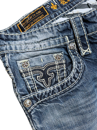 Vintage Rock Revival y2k straight leg Jeans (L)