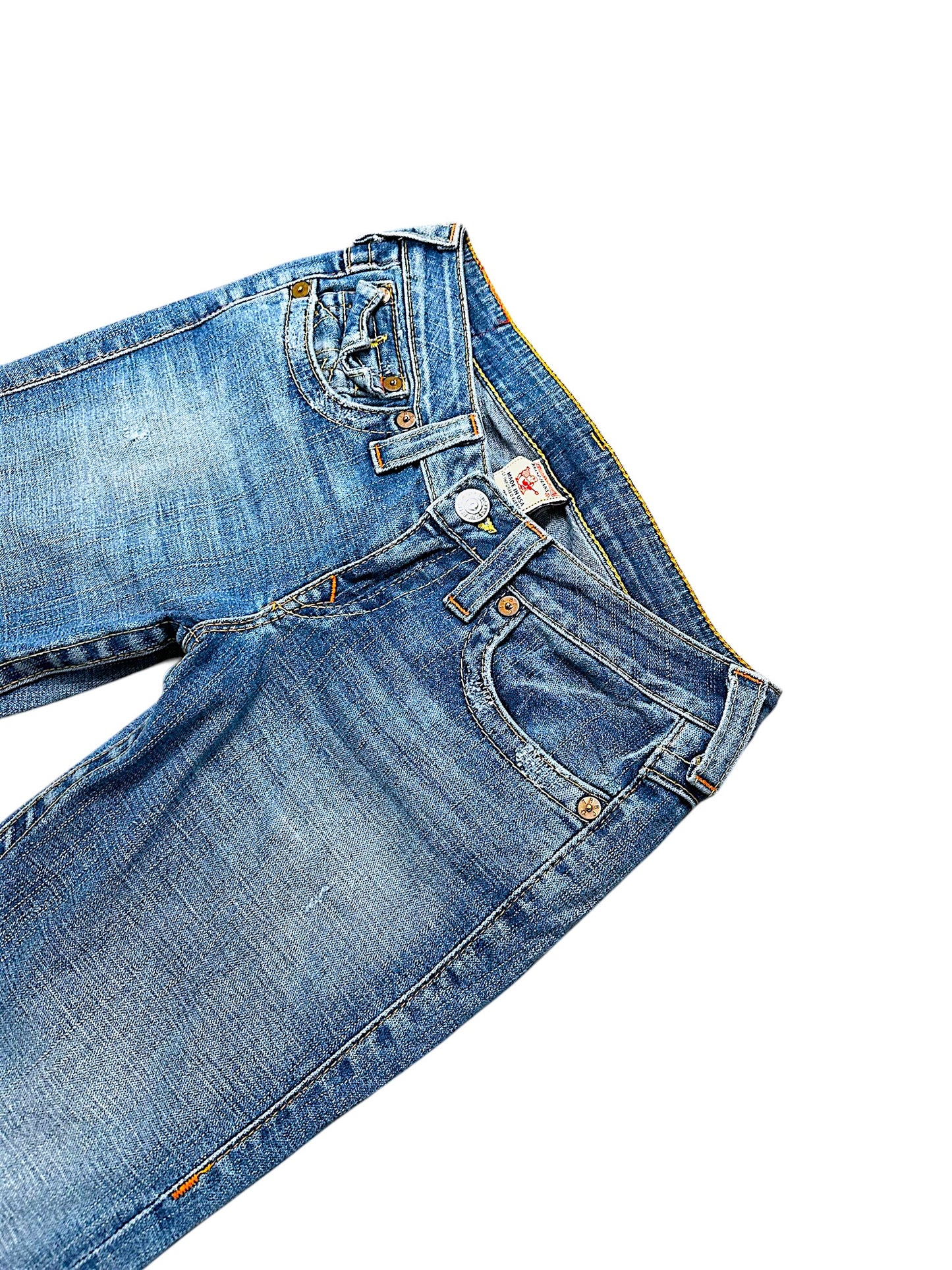 Vintage True Religion Y2K Low Waist Bootcut / Flared Damenjeans (M)