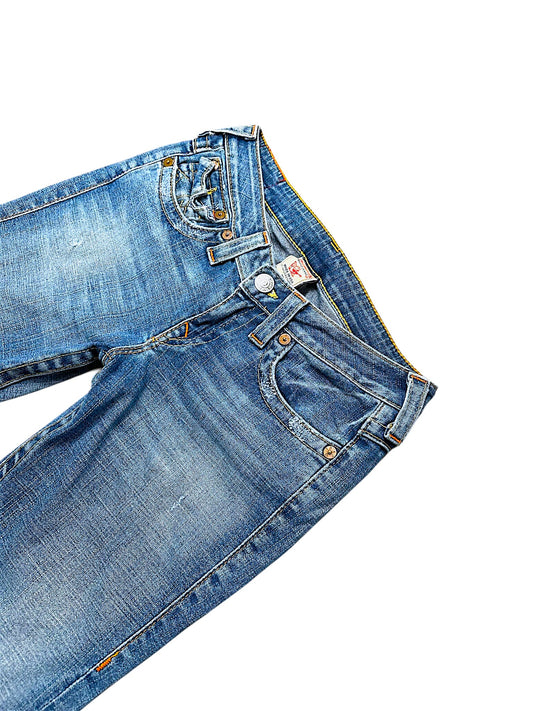 Vintage True Religion Y2K Low Waist Bootcut / Flared Damenjeans (M)