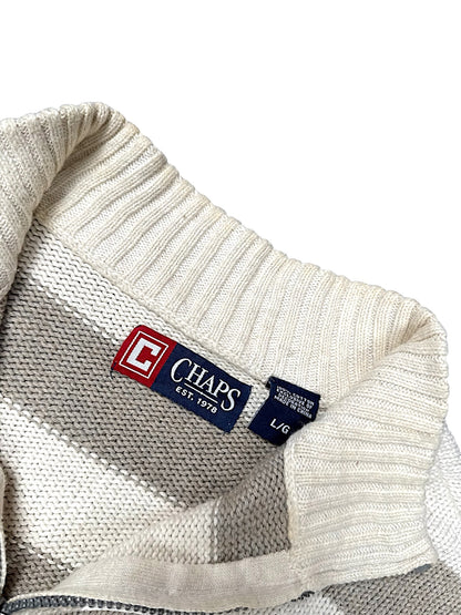Vintage Ralph Lauren „Chaps“ Pullover mit Kragen (L)