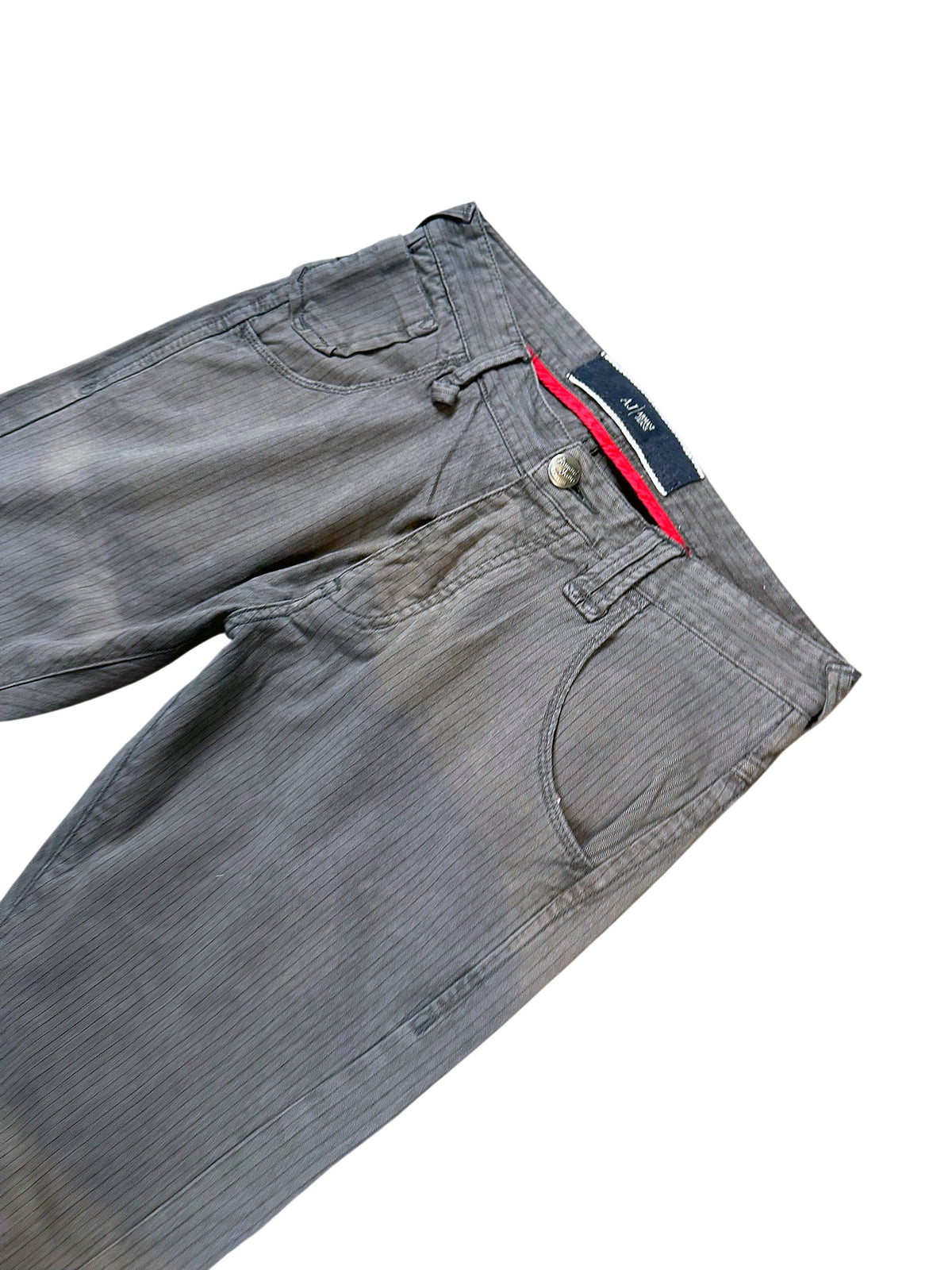 Vintage Armani Straight Leg 5-Pocket Hose (L) – Detailaufnahme 1