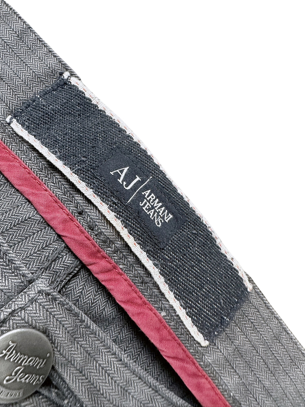 Vintage Armani Straight Leg 5-Pocket Hose (L) – Detailaufnahme 2