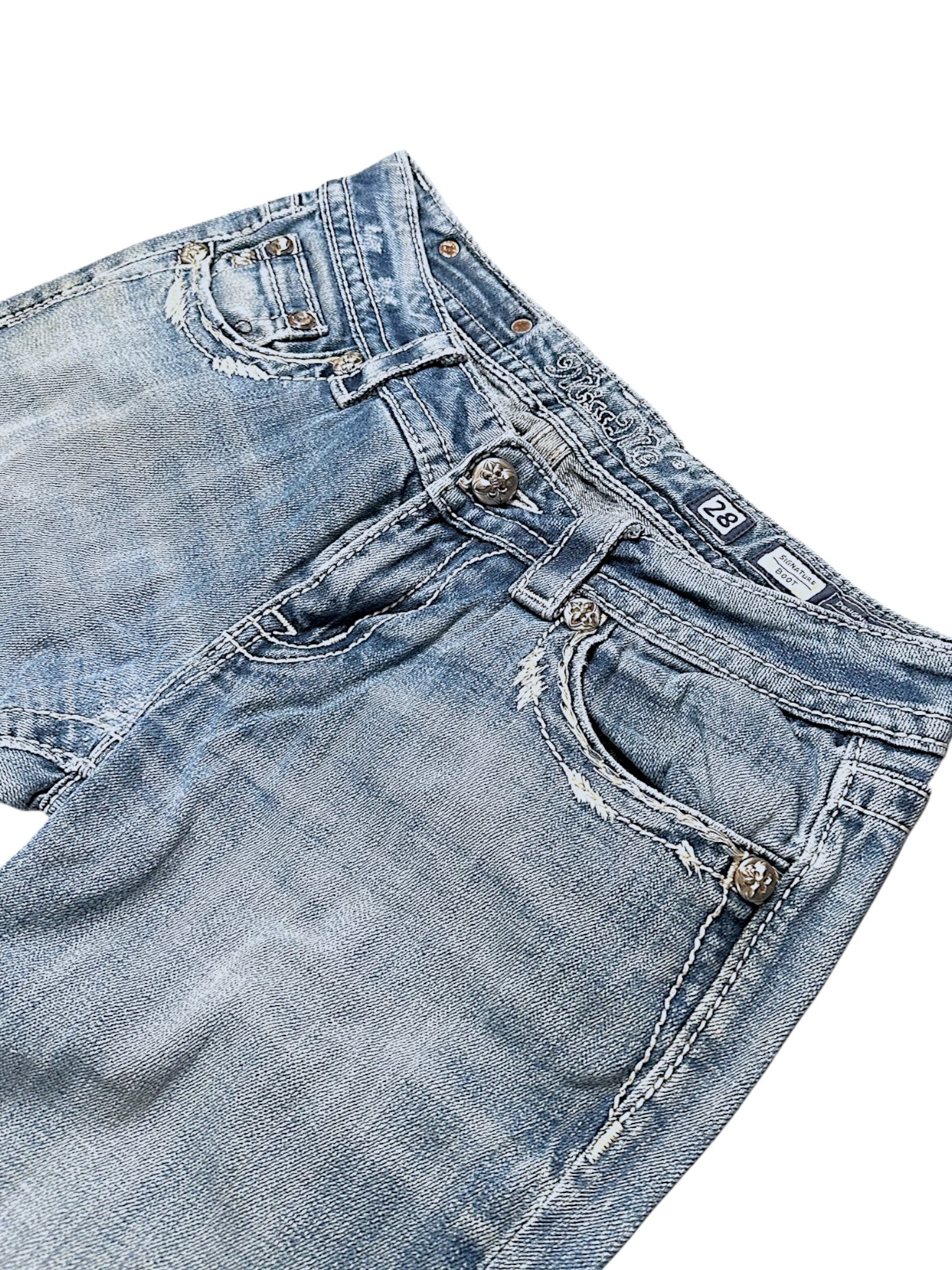 Vintage Miss Me Y2K Low Waist Bootcut / Flared Damenjeans (S)