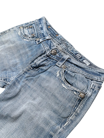 Vintage Miss Me Y2K Low Waist Bootcut / Flared Damenjeans (S)