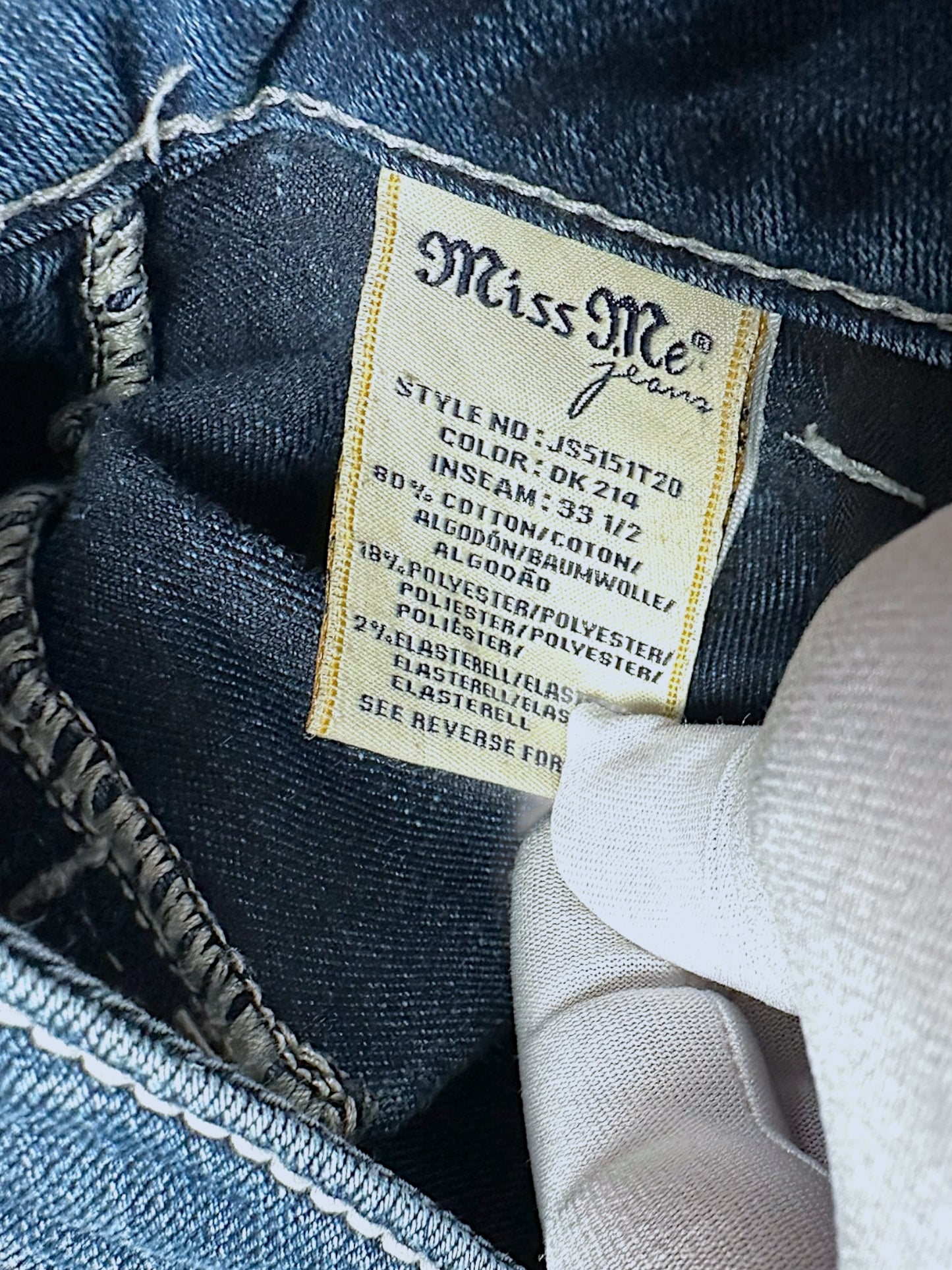 Vintage Miss Me y2k low waist Damenjeans (L)