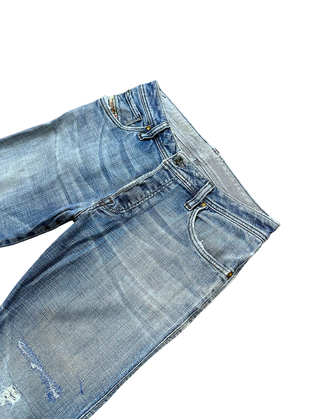 Vintage Diesel Y2K Flared Jeans (S) – Detailaufnahme 1