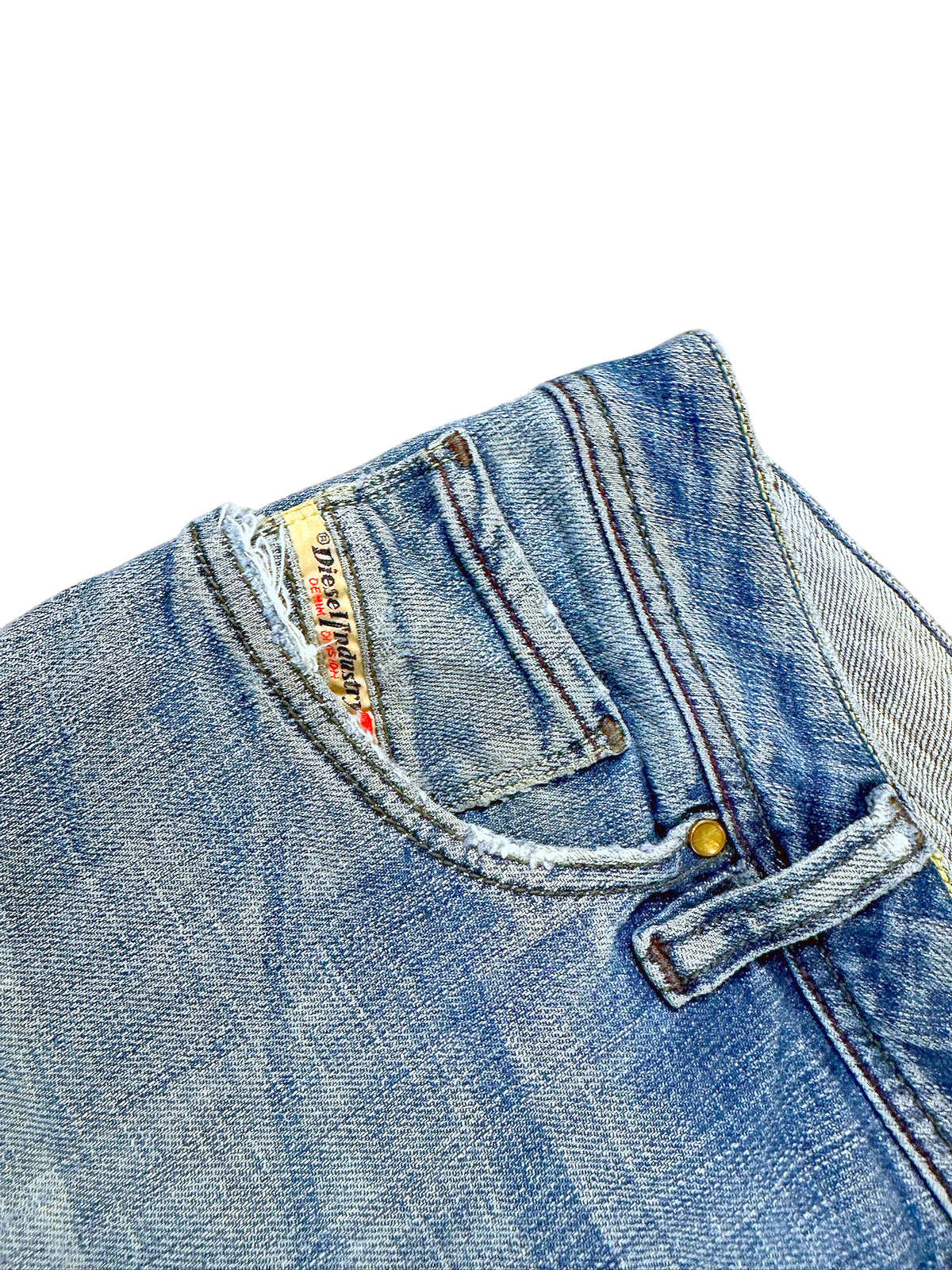 Vintage Diesel Y2K Flared Jeans (S) – Detailaufnahme 2