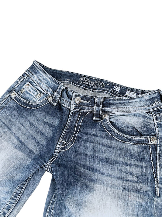 Vintage Miss Me Y2K Low Waist Bootcut / Flared Damenjeans (M)