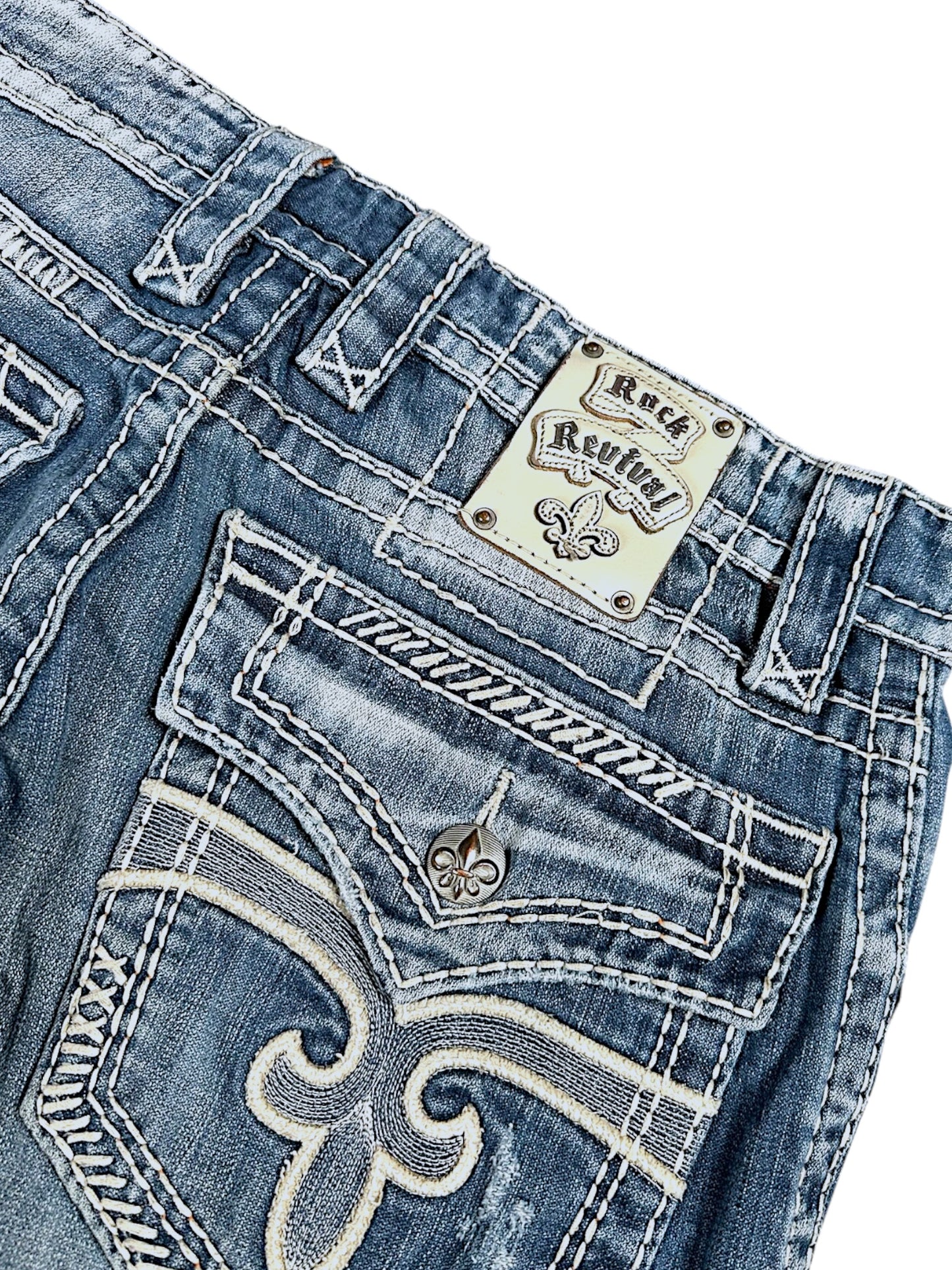 Vintage Rock Revival Y2K Baggy Jeans (M)