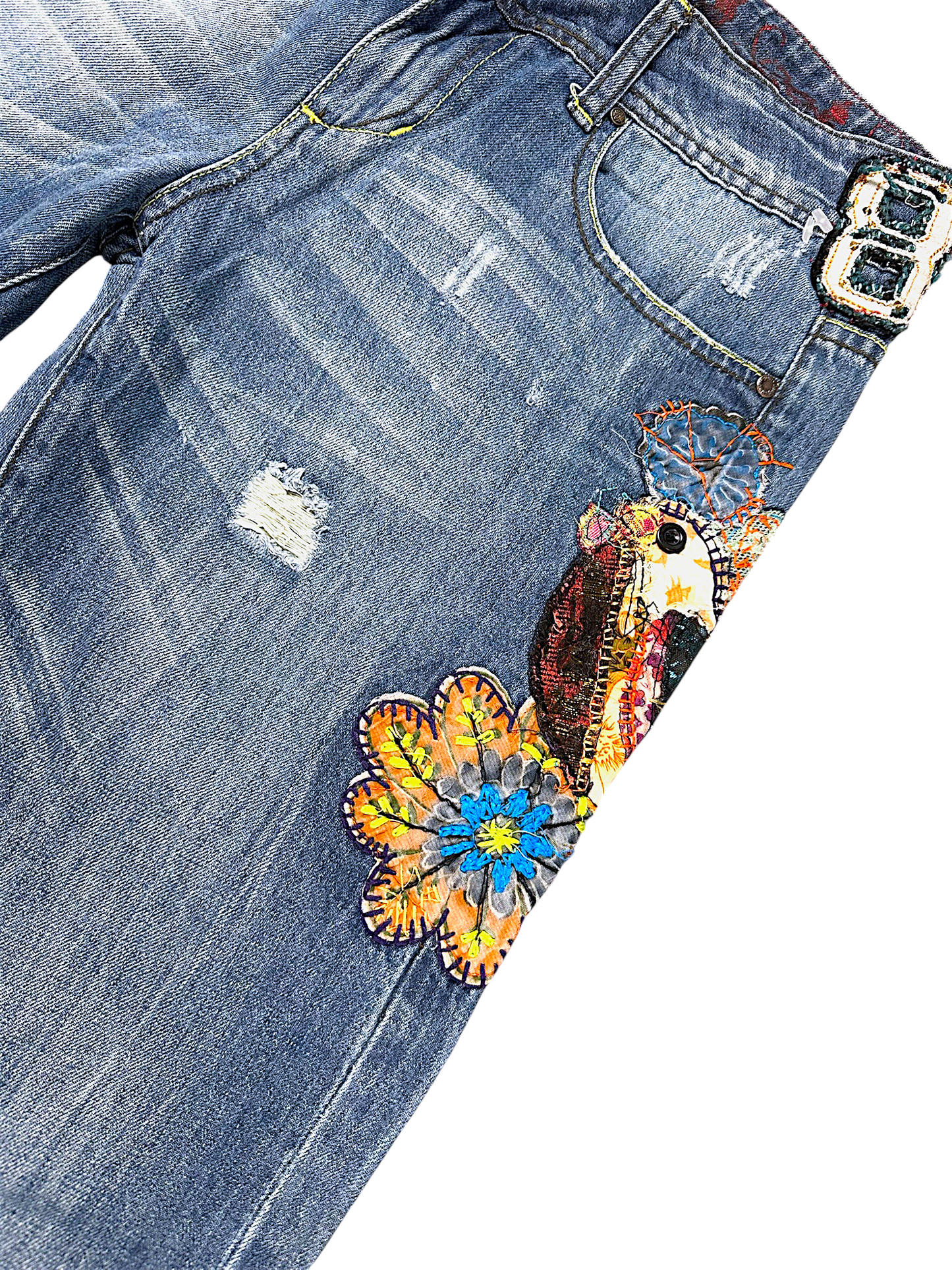 Vintage Desigual Y2K Flared Damenjeans (L)